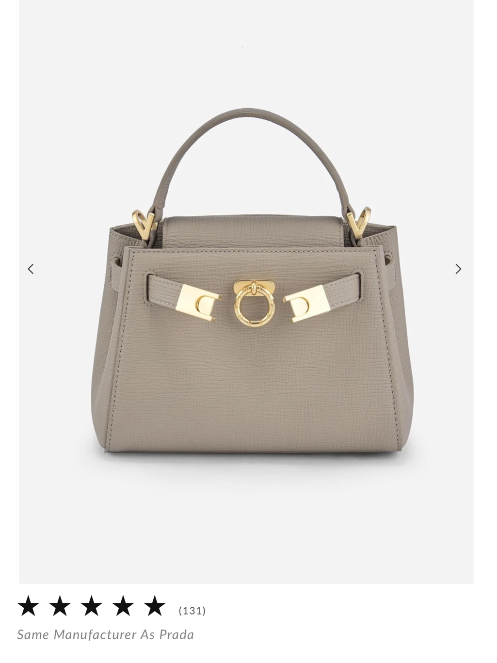 Nwt Parisa Wang Madison Micro Top Handle In Taupe